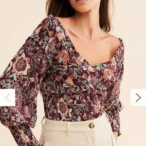 Anthropologie. BB Dakota Helena Floral Blouse NEW WITH TAGS. Size medium